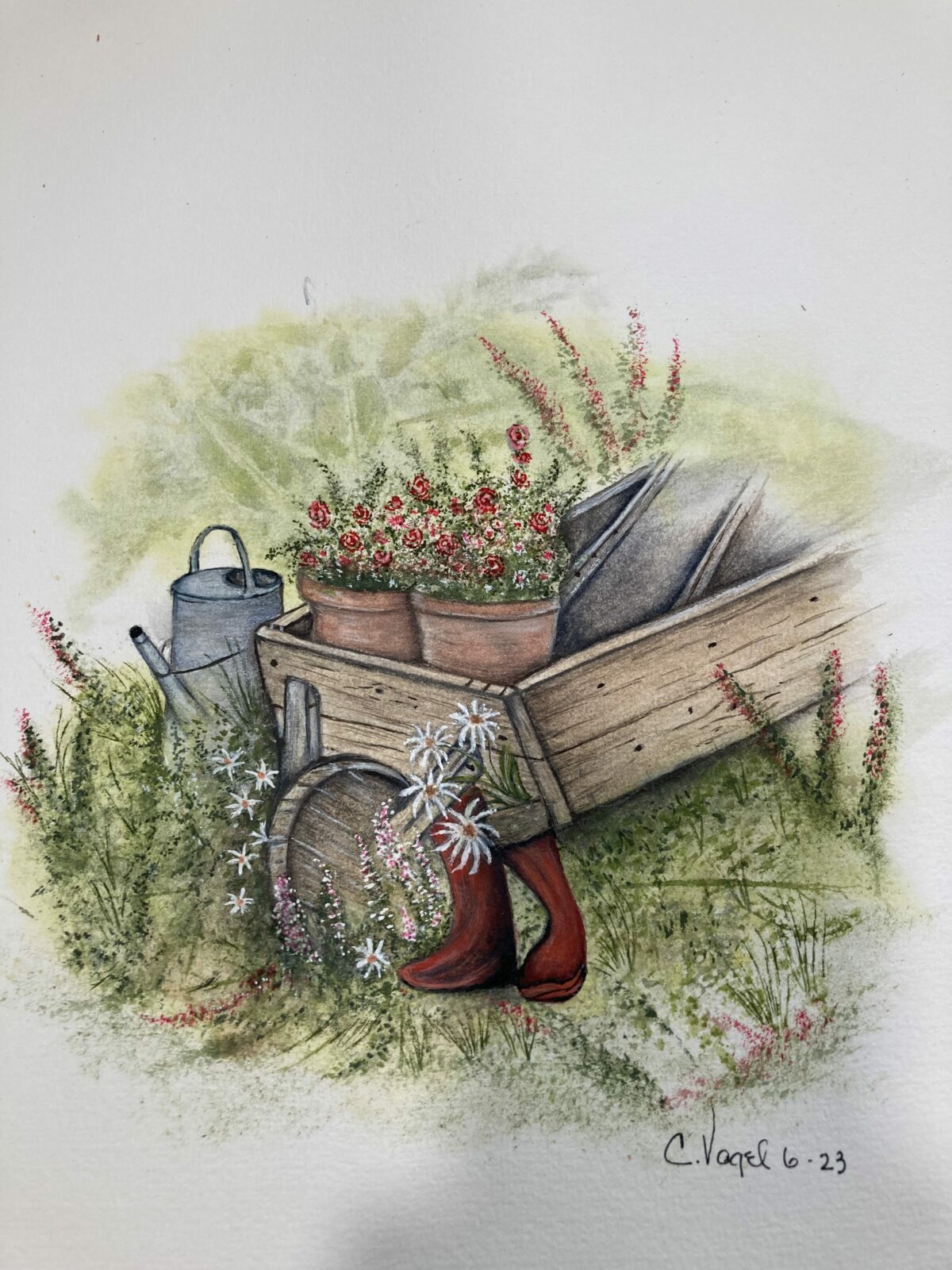 Rustic Wheelbarrow