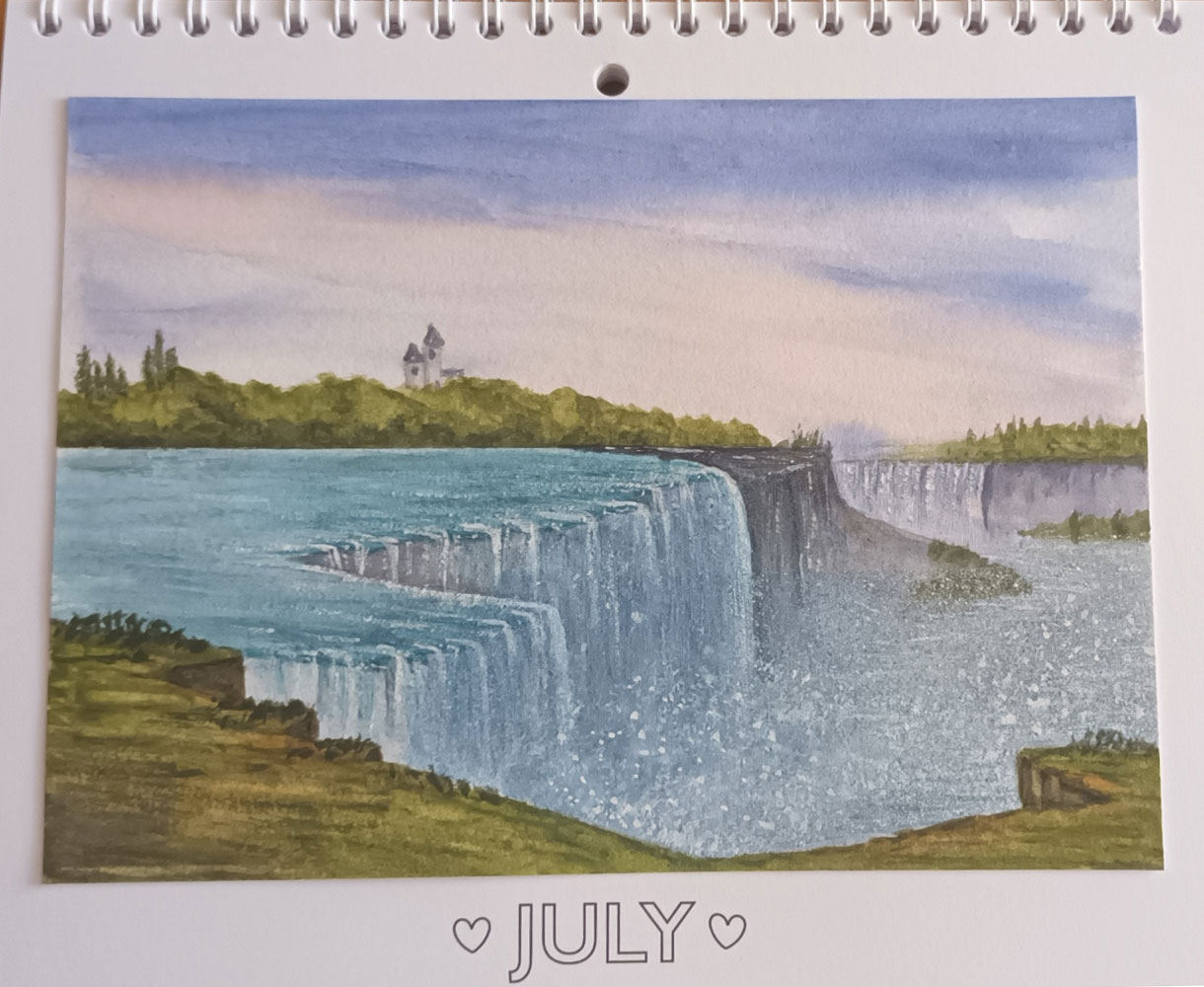 Niagara Falls calendar size