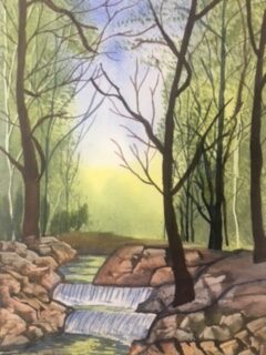 Woodland Waterfall Landscape
