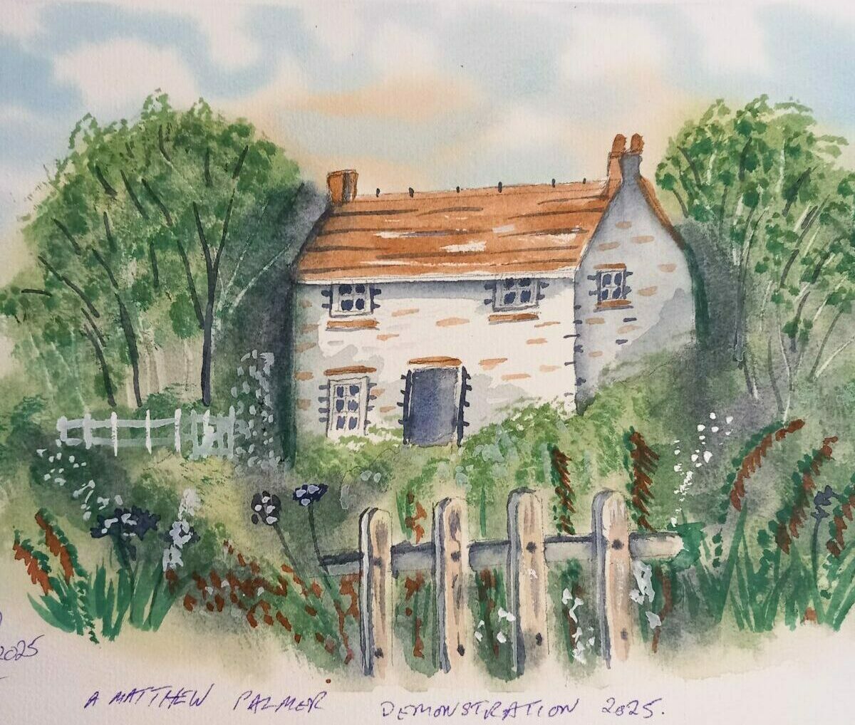 white cottage