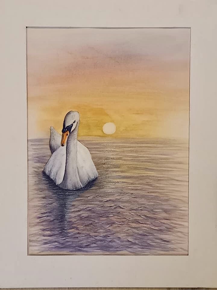 Swan Lake at Sunset