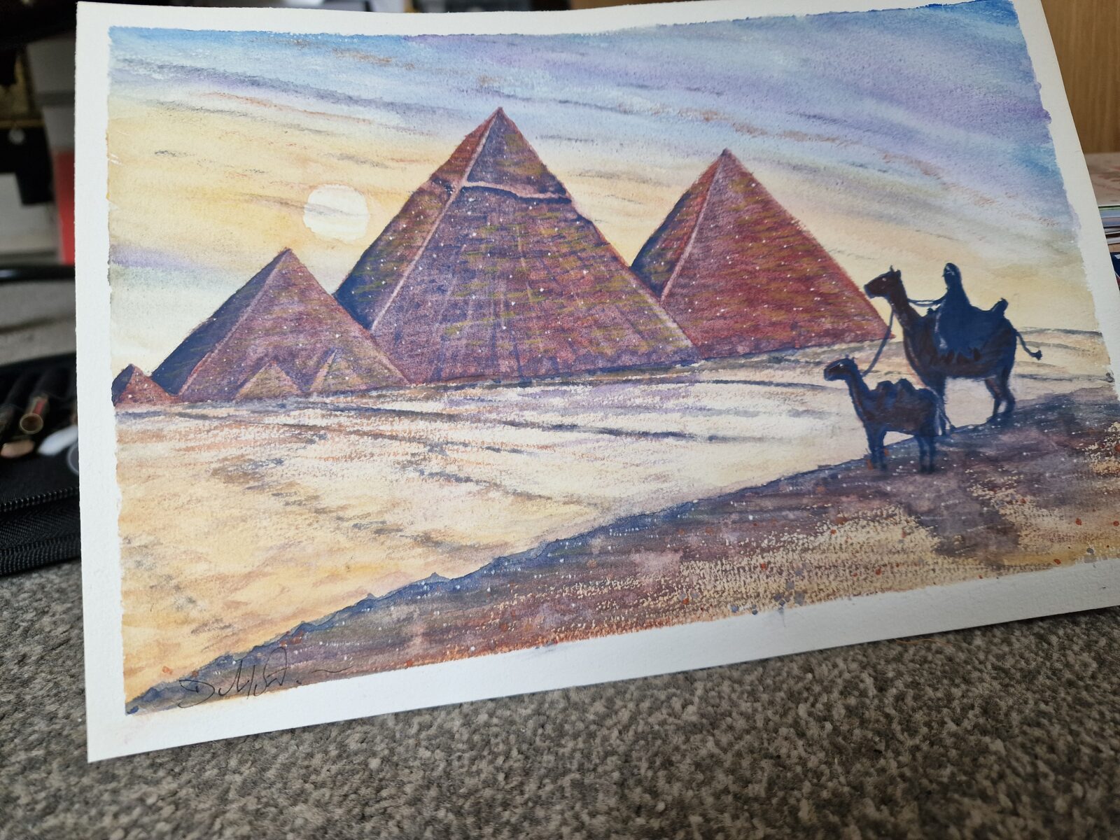 Pyramid sunset