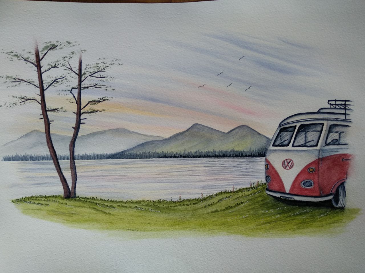 A Vintage VW Camper Van
