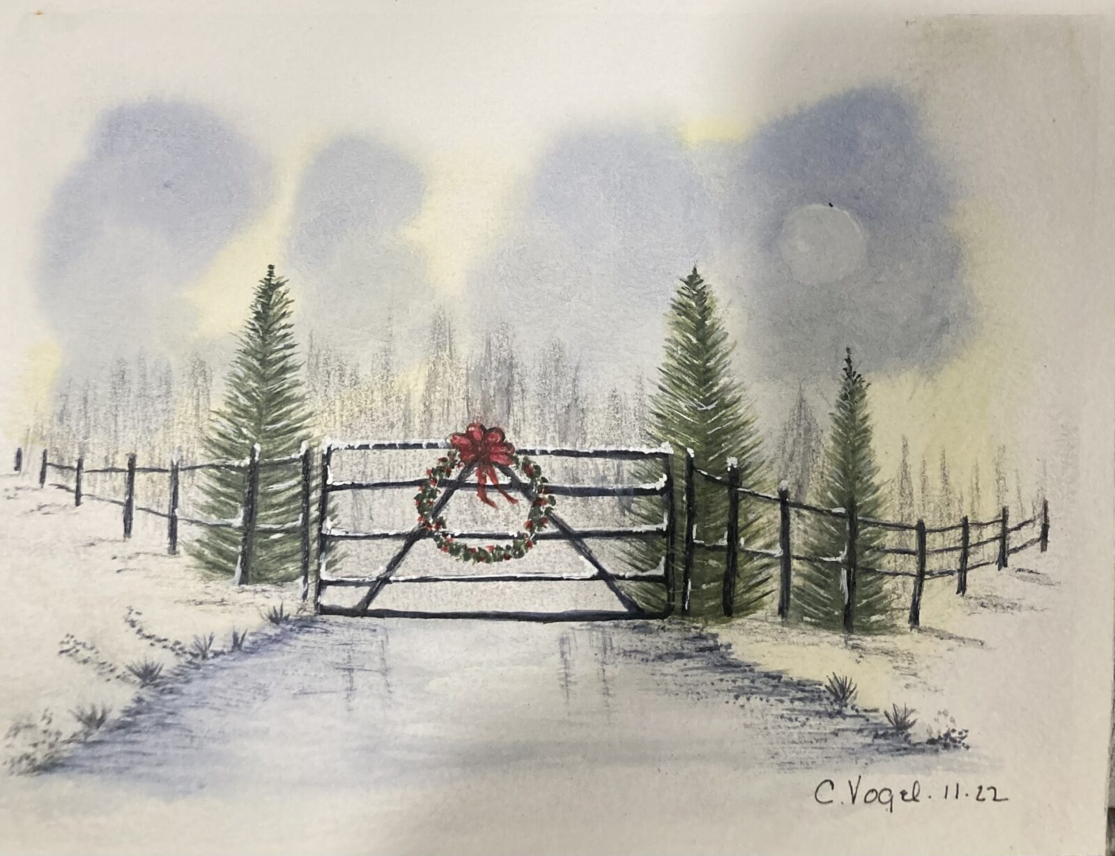 Gate with Wreath