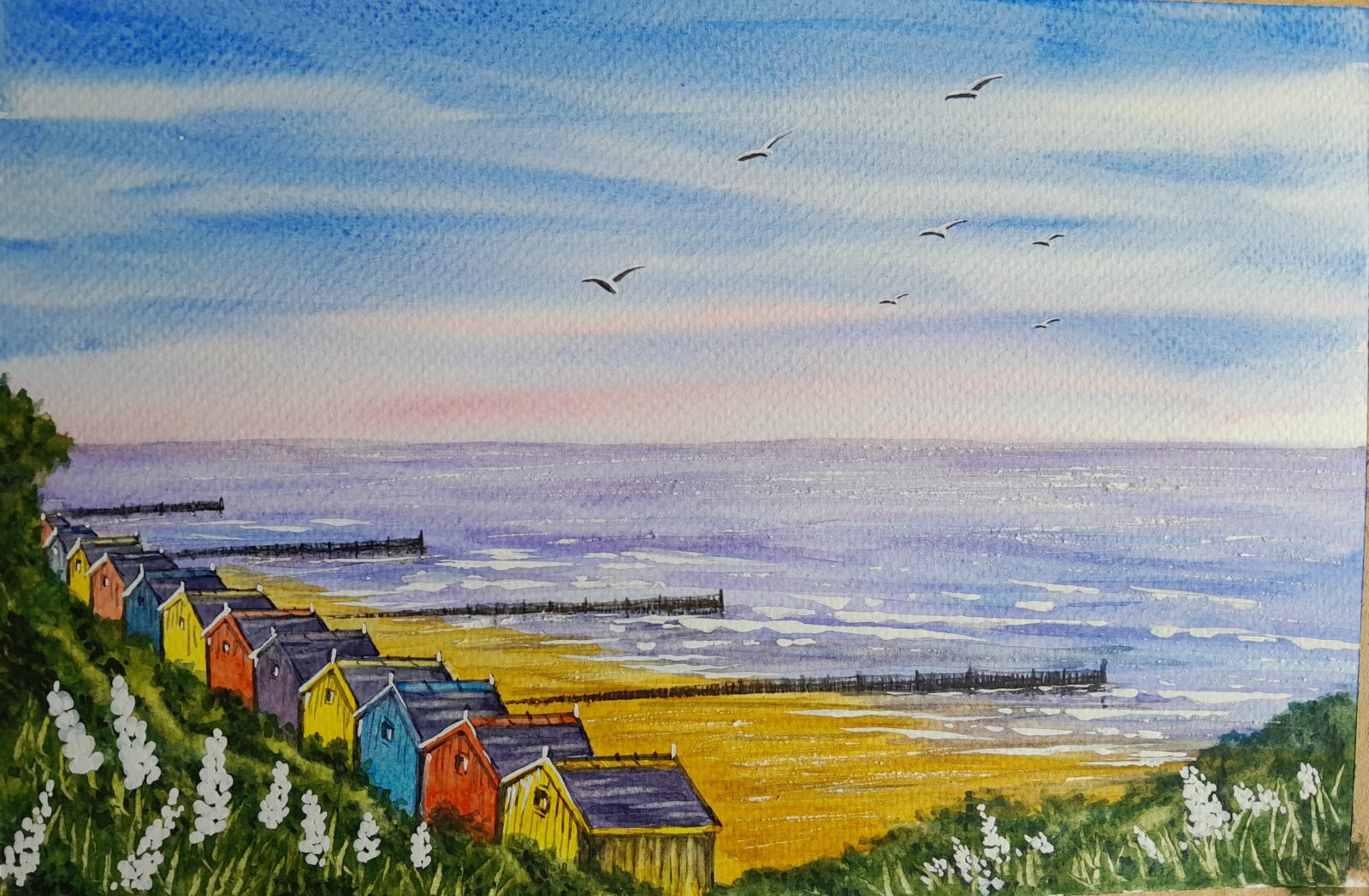 Seaside with huts
