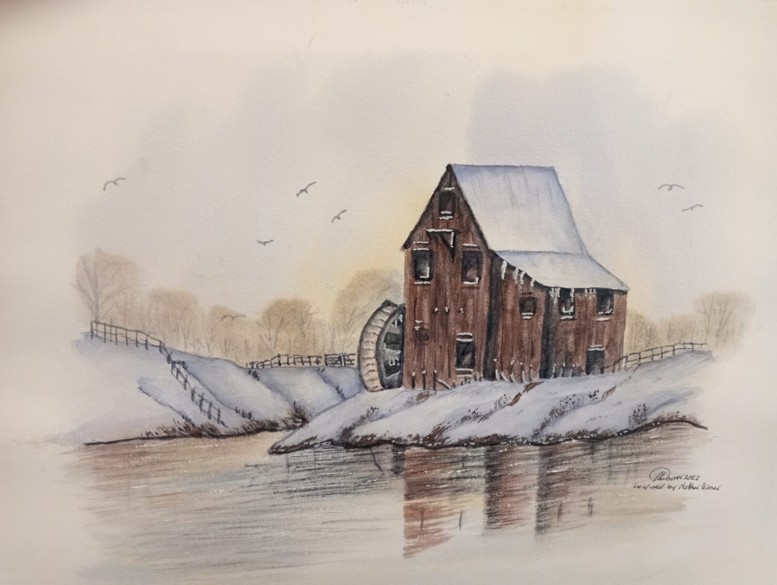 Watermill in Winter