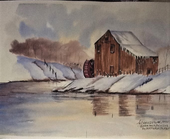 Watermill in Winter