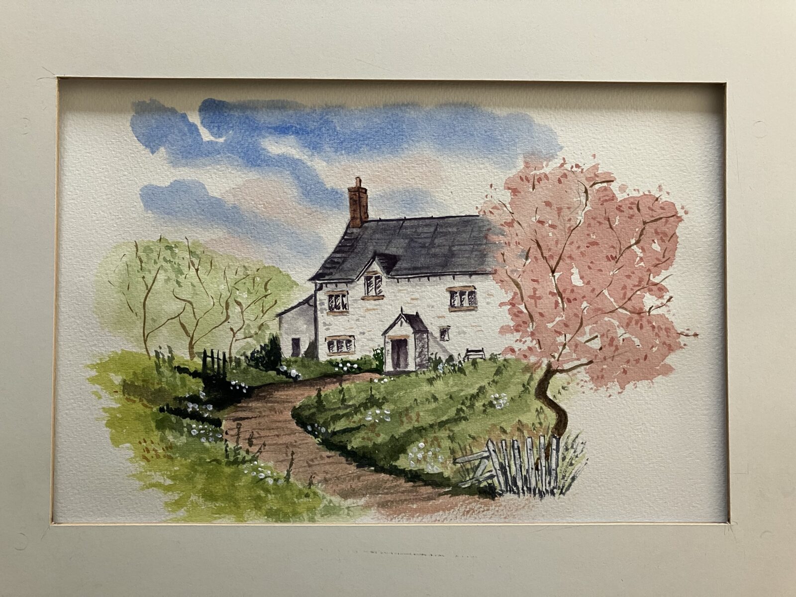 Cottage with Cherry Blossom