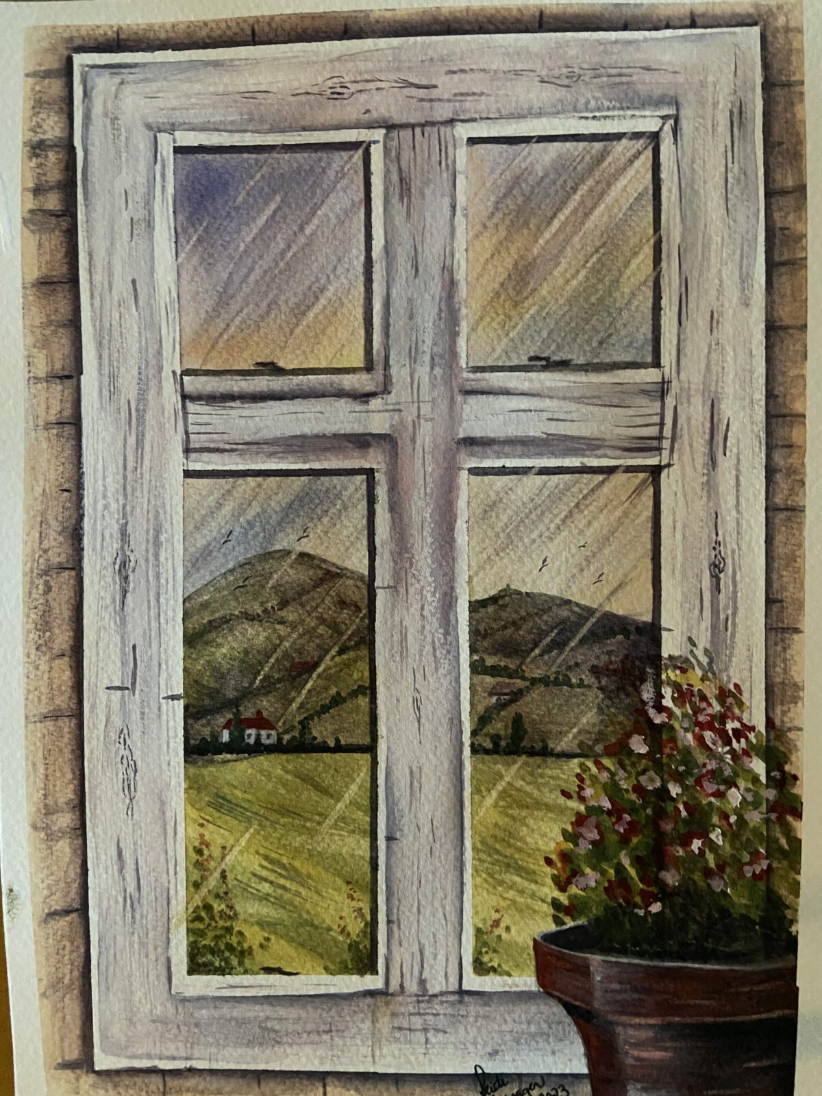 Thru  a cottage window