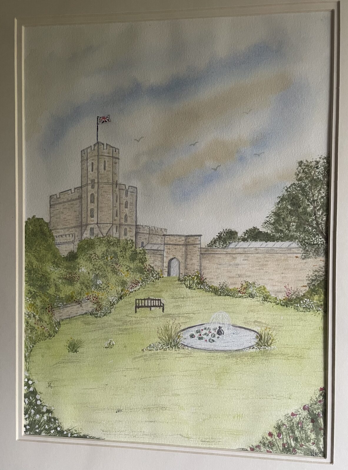Windsor castle from the Queens garden