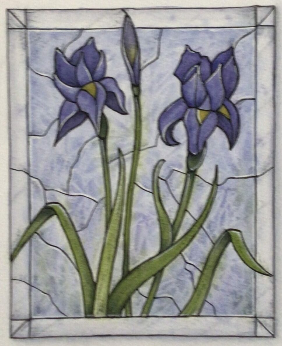 Stained Glass Irises