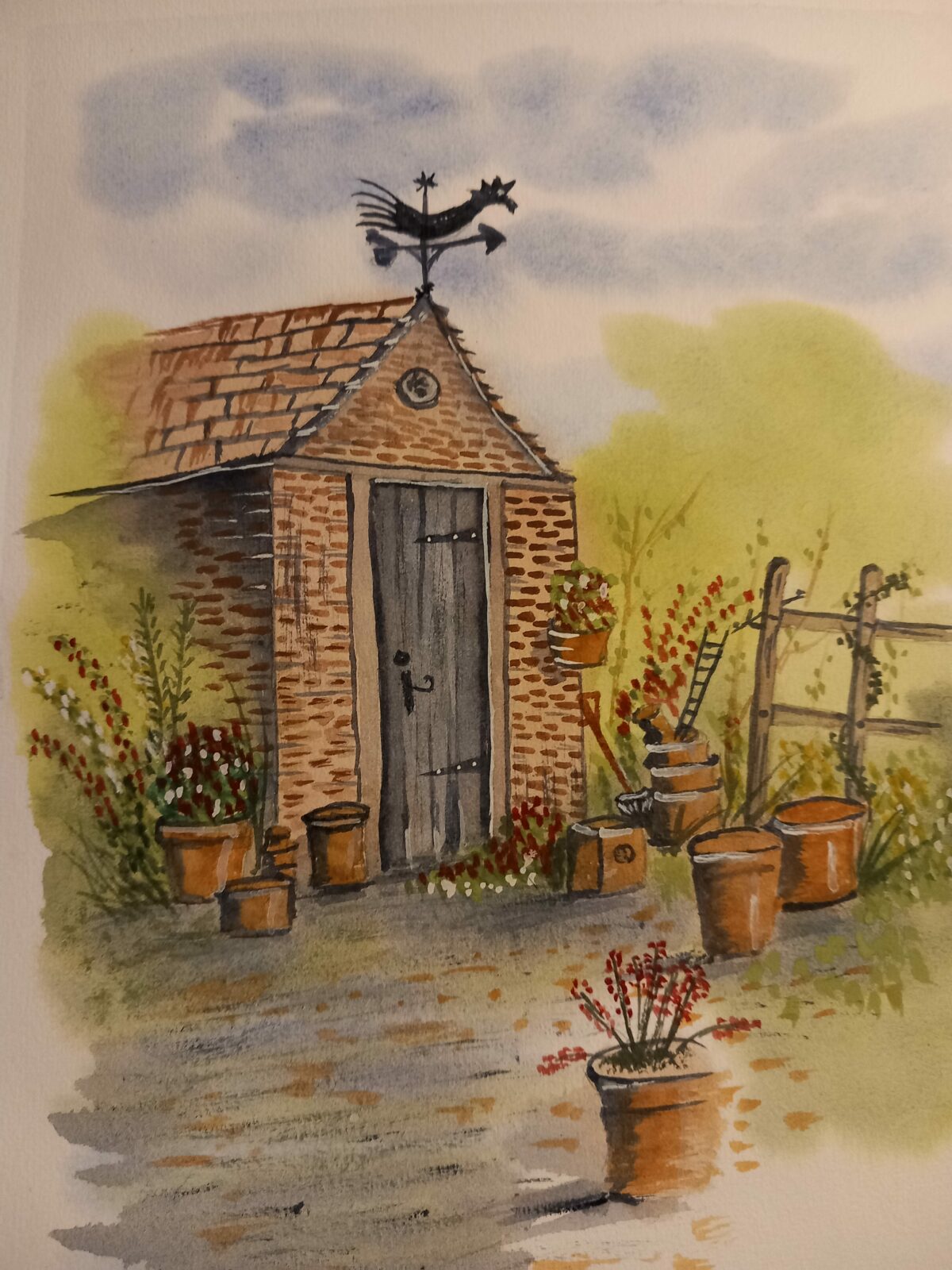 Garden Shed and Flowers